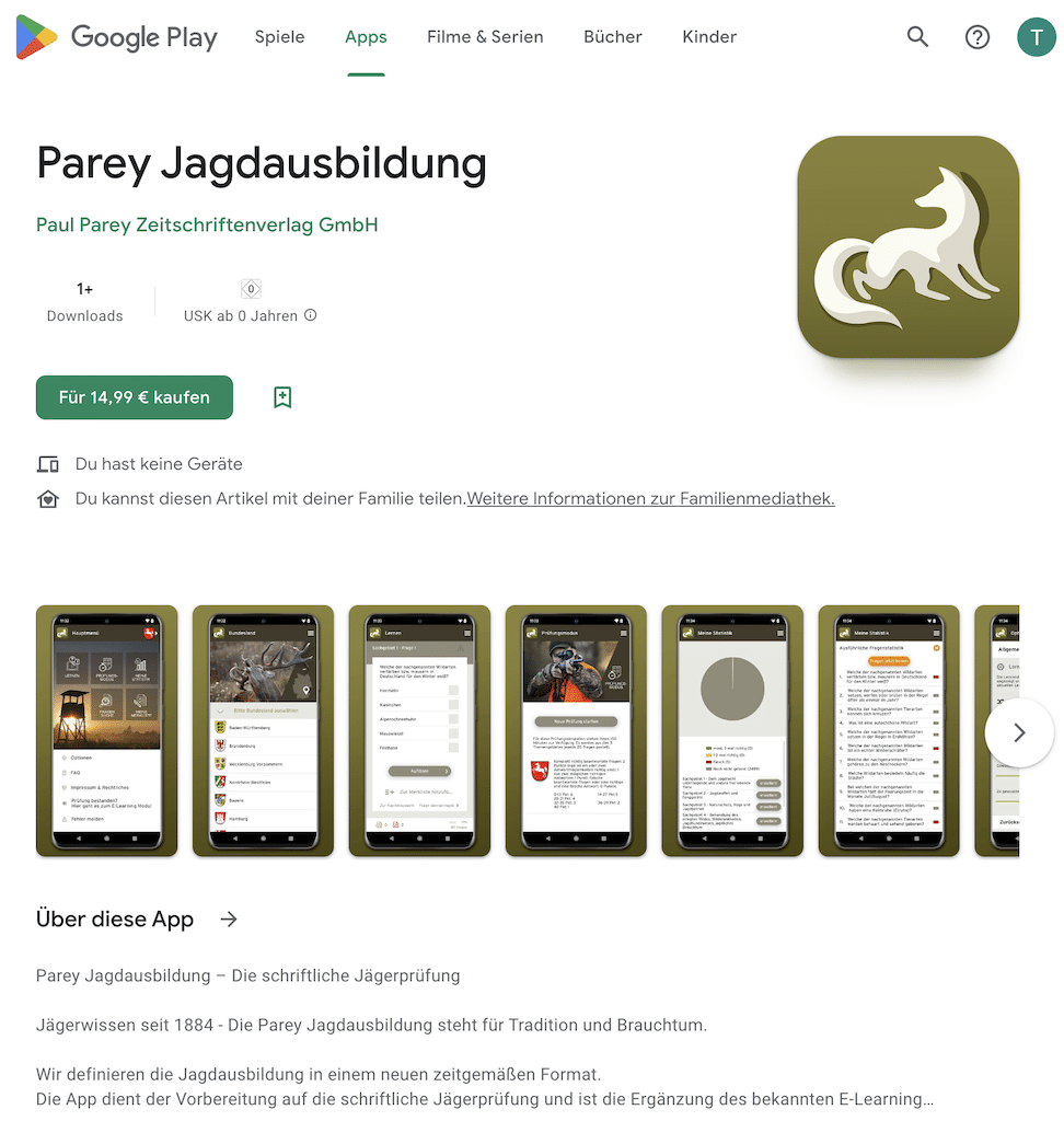 PJA App Jägerprüfung
